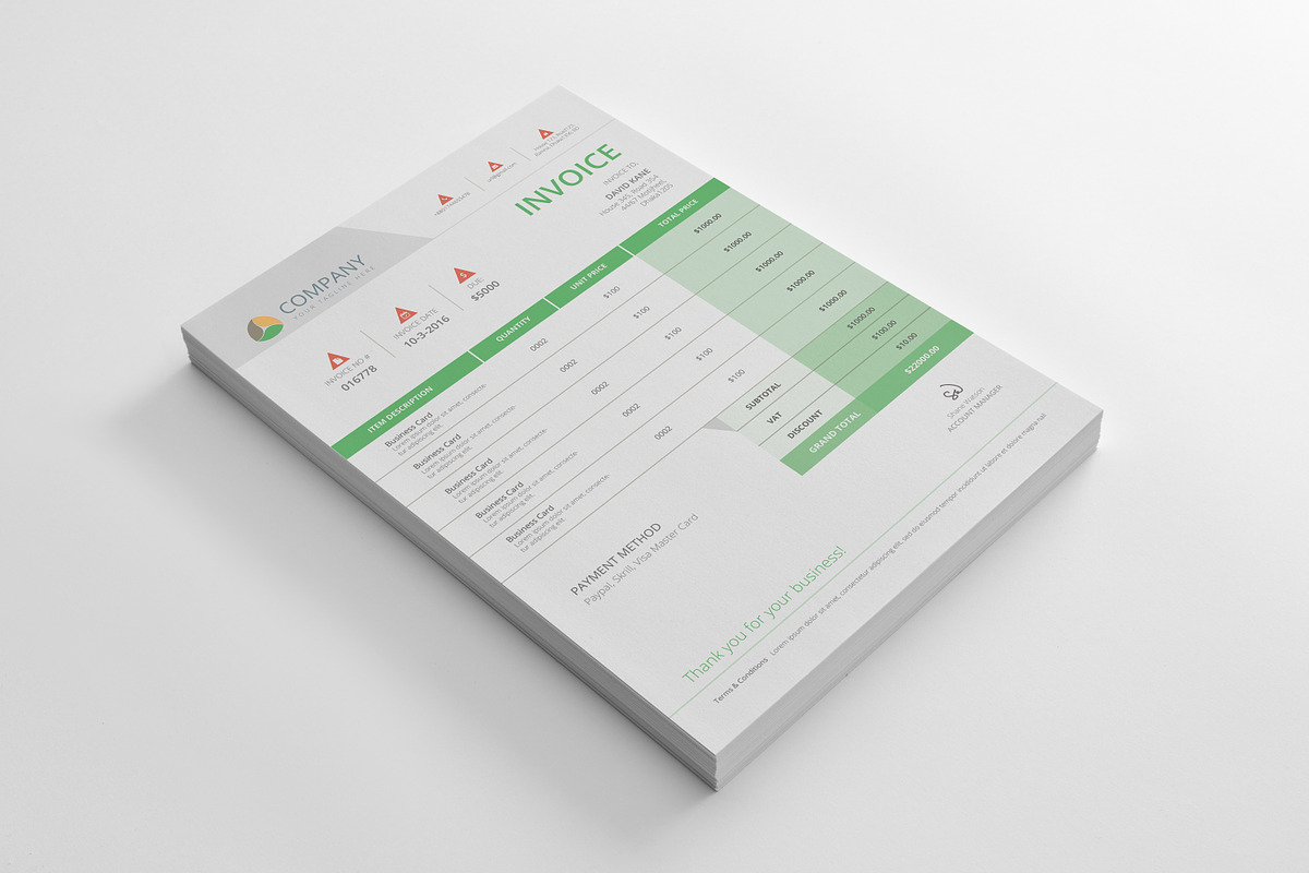 Inoice/Bill, a Stationery Template by art_ample (Photo 2 of 2)