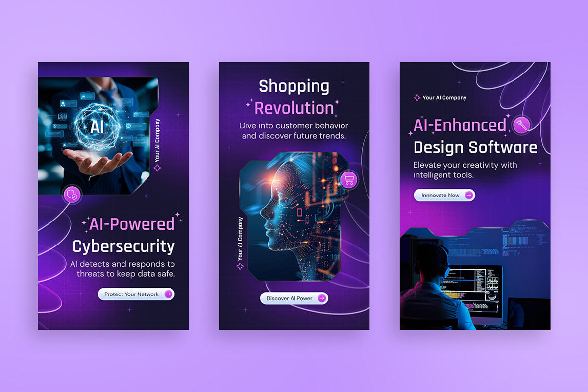 Artificial Intelligence Stories, a Social Media Template by Brandify Studio (Photo 3 of 3)
