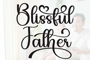 Blissful Father | Script Font, a Handwritten Font by Scratchones (Thumbnail 1 of 9)