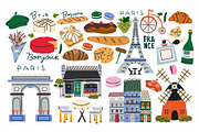 France Travel Vector Clipart, a Decorative Illustration by Luamor (Thumbnail 3 of 5)