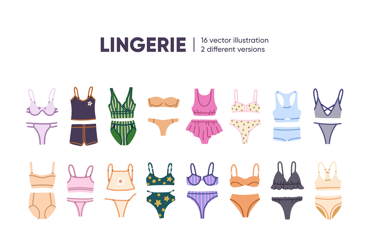 Modern women underwear, lingerie set, an Object Illustration by Good Studio (Photo 1 of 16)