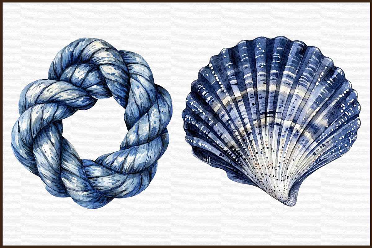 Vintage Navy Blue Sailing Clipart, an Illustration by Sublimation Artist (Photo 3 of 6)