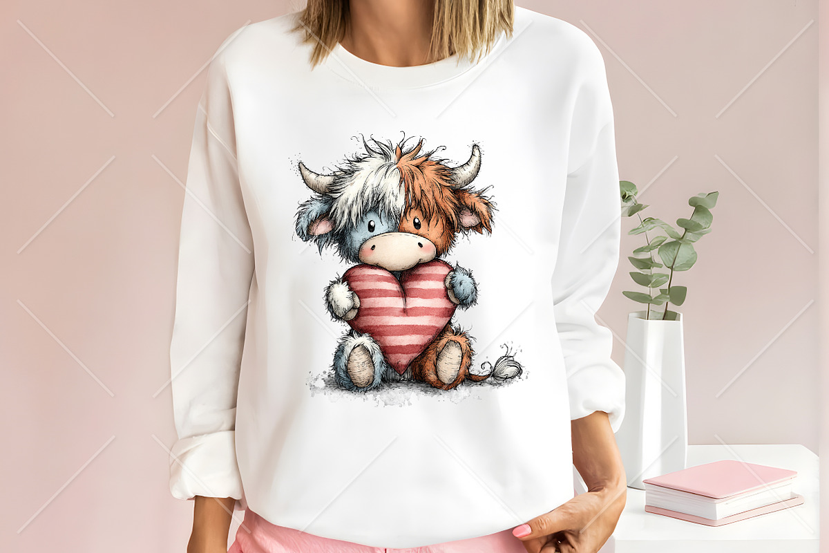 Whimsical 4th of July Highland Cow, a Seasonal Illustration by Canvas Craft (Photo 6 of 10)