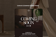 CANVA COMING SOON PAGE TEMPLATE, an App Template by JOA CREATIVE LAB (Thumbnail 1 of 8)