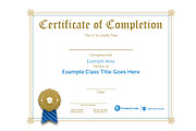 Class Certification Certificate, a Stationery Template by Ryder Doty (Thumbnail 1 of 3)