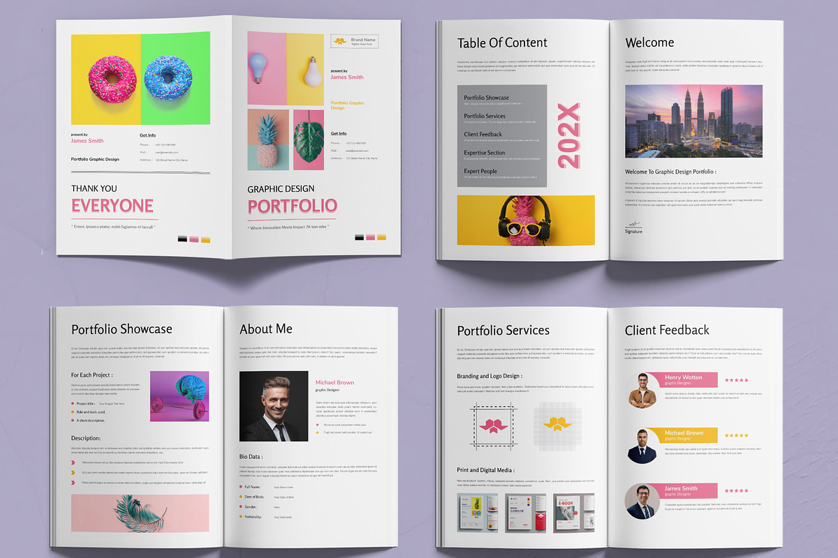 Graphic Design Portfolio, a Magazine Template by MightyDesign (Photo 2 of 6)