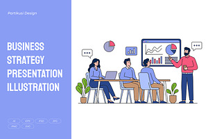 Business Strategy Presentation, a Work Illustration by Partikusi Design