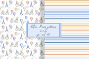 Watercolor Paris Seamless Patterns, a Pattern Graphic by Oksana Dovhopol Art (Thumbnail 1 of 13)