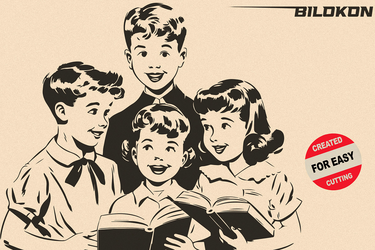 Vintage People Vector Pack, a Person Illustration by Bilokon (Photo 6 of 6)