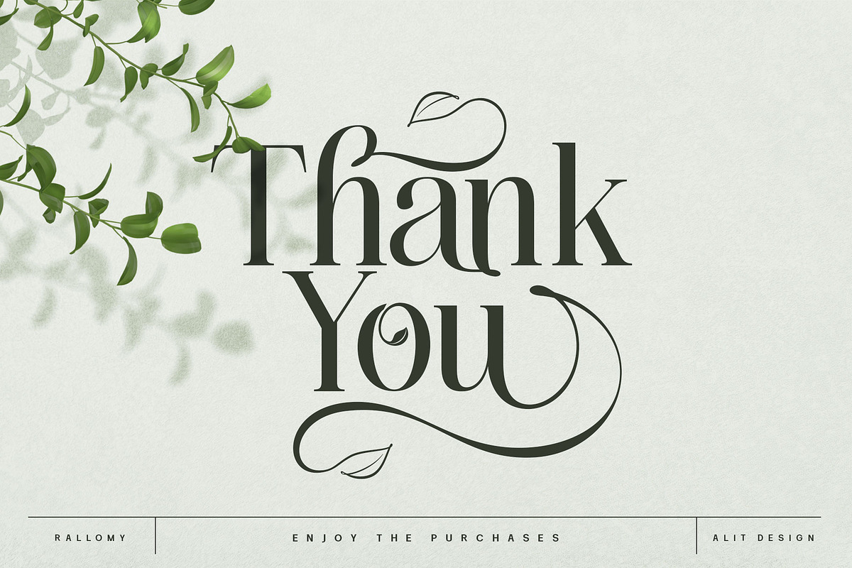 Rallomy Nature Beauty Serif, a Serif Font by alit design (Photo 15 of 15)