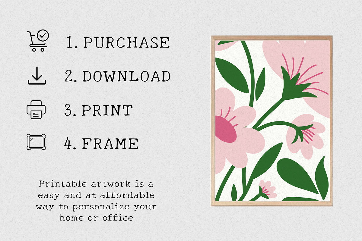 Abstract Flower Prints Set, a Wallpaper Graphic by Helospace (Photo 9 of 10)