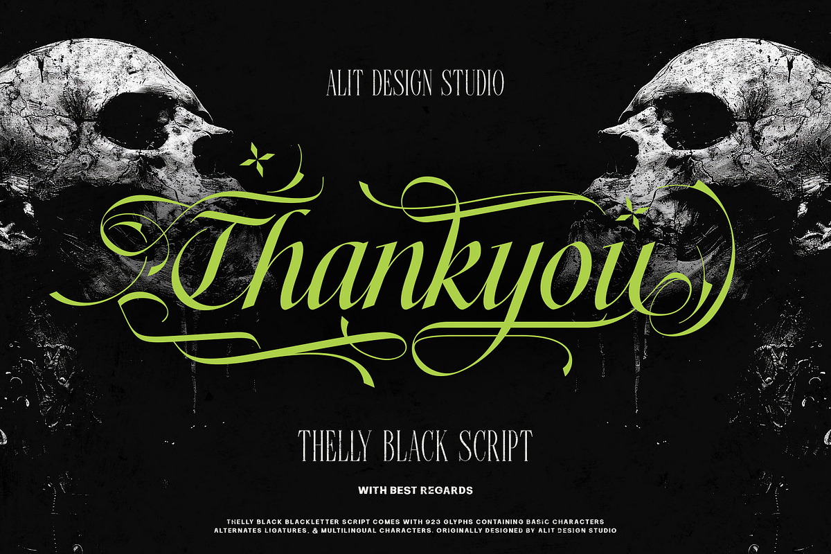Thelly Black Typeface, a Blackletter Font by alit design (Photo 17 of 17)