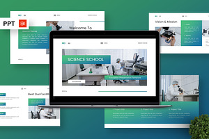 Science School - Education PPT, a Presentation Template by Deepslide Studio