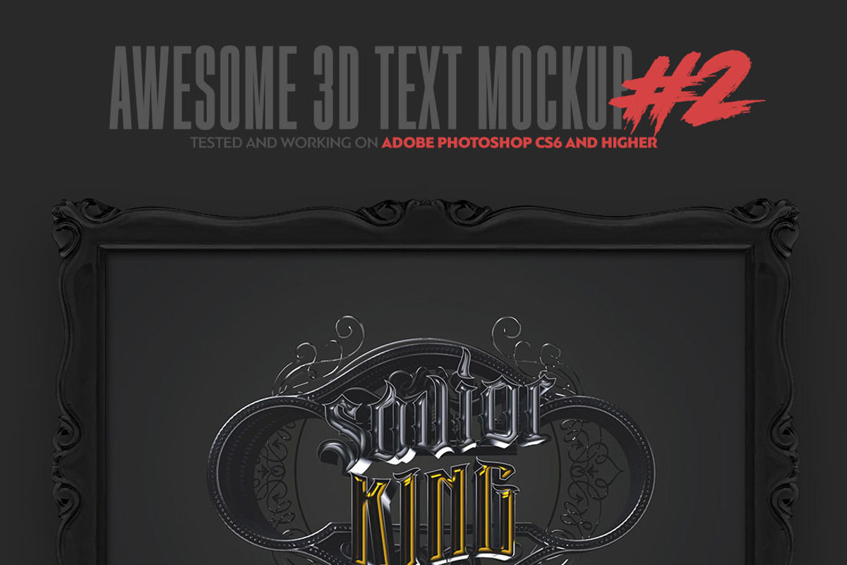 Awesome 3D Text Mockup Bundle, a Mockup by Amorjesu.com (Photo 3 of 21)