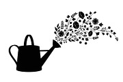 Floral Watering Can Design Bundle, an Illustration by Gaye Art (Thumbnail 17 of 31)