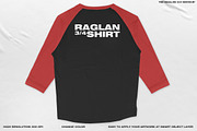 TEE RAGLAN 3/4 MOCKUP, a Shirt Mockup by DaldSgh (Thumbnail 6 of 10)
