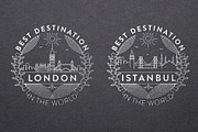 44 Linear City Badges, an Outline Icon by Kursat Unsal (Thumbnail 2 of 25)
