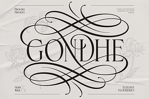 Gondhe - Elegant Serif with Swashes