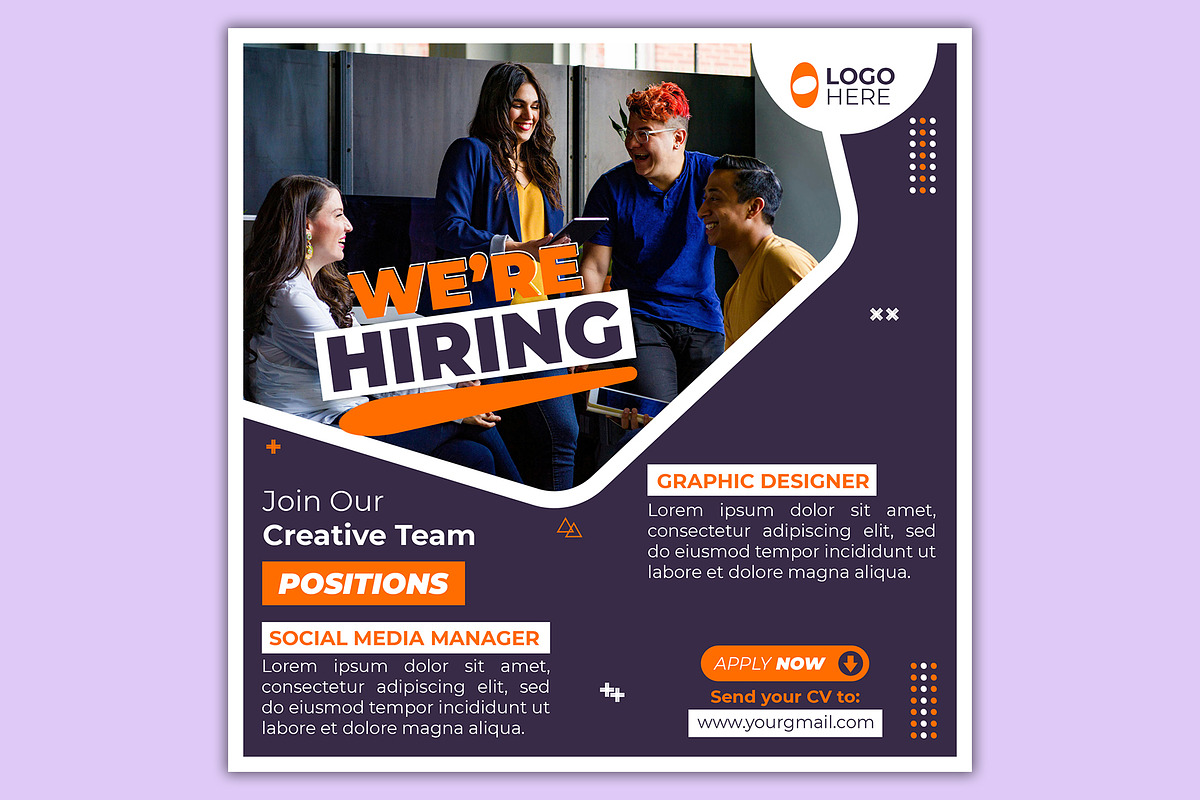 Hiring Social Media Template, a Social Media Template by Triple M Graphics (Photo 3 of 4)