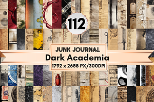 Dark Academia Junk Journal Kit, a Brochure Template by LA Design