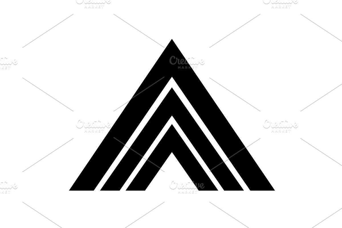 Black and White Geometric Arrow, an Illustration by tilialucida
