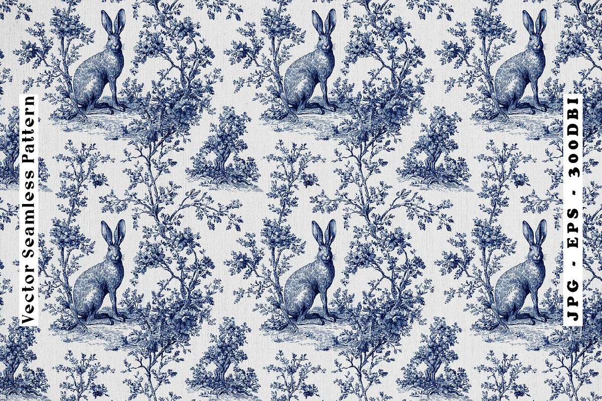 Jackalope Toile Seamless Vector, a Pattern Graphic by one-touch (Photo 1 of 10)