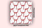 Red Bows & Stars Seamless Pattern, an Illustration by Stellalunarts (Thumbnail 2 of 3)
