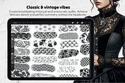 145 Lace & Mesh Procreate Brushes, a Brush Add-On by Selentaori Studio (Thumbnail 8 of 10)