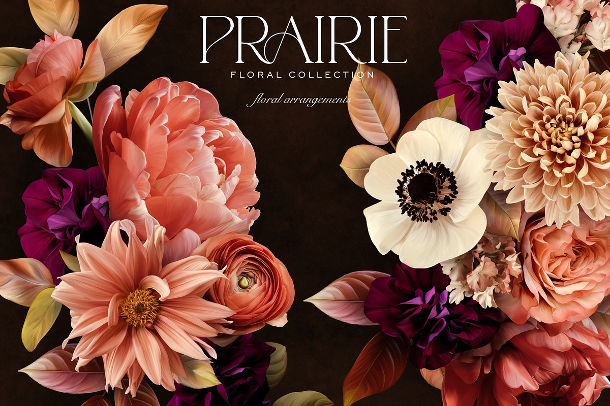Warm Peachy Pink Floral Art Kit, a Decorative Illustration by Eclectic Anthology (Photo 5 of 12)