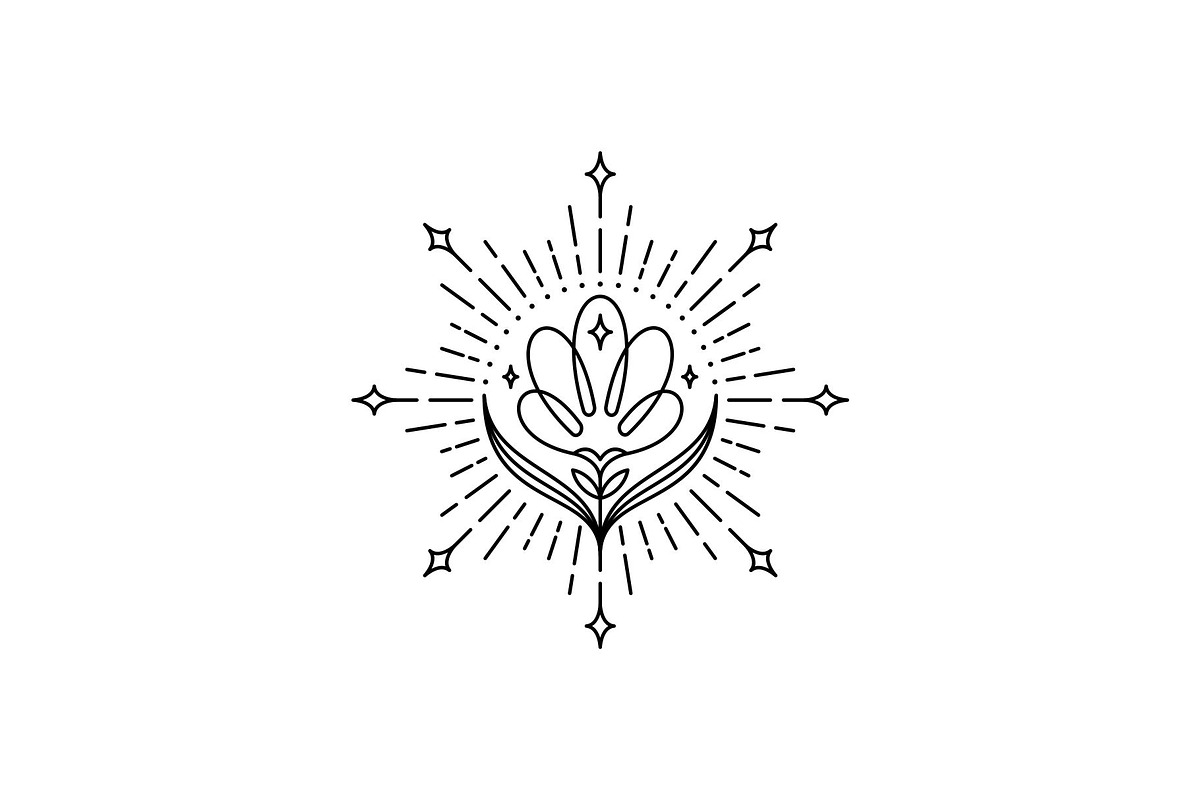 Flower and Star Logo, a Branding & Logo Template by Buqancreative (Photo 1 of 4)
