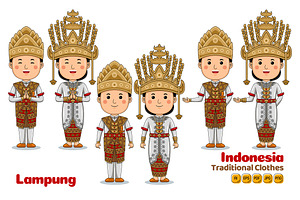 Lampung Traditional Cloth, a Person Illustration by MEDZ