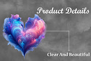 Cute Smoke Heart Clipart Sublimation, a Seasonal Illustration by Craft Nest (Thumbnail 5 of 6)
