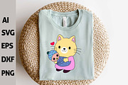 Funny Household Kawaii Cat Clipart, an Animal Illustration by ARTify Illustrations (Thumbnail 7 of 9)
