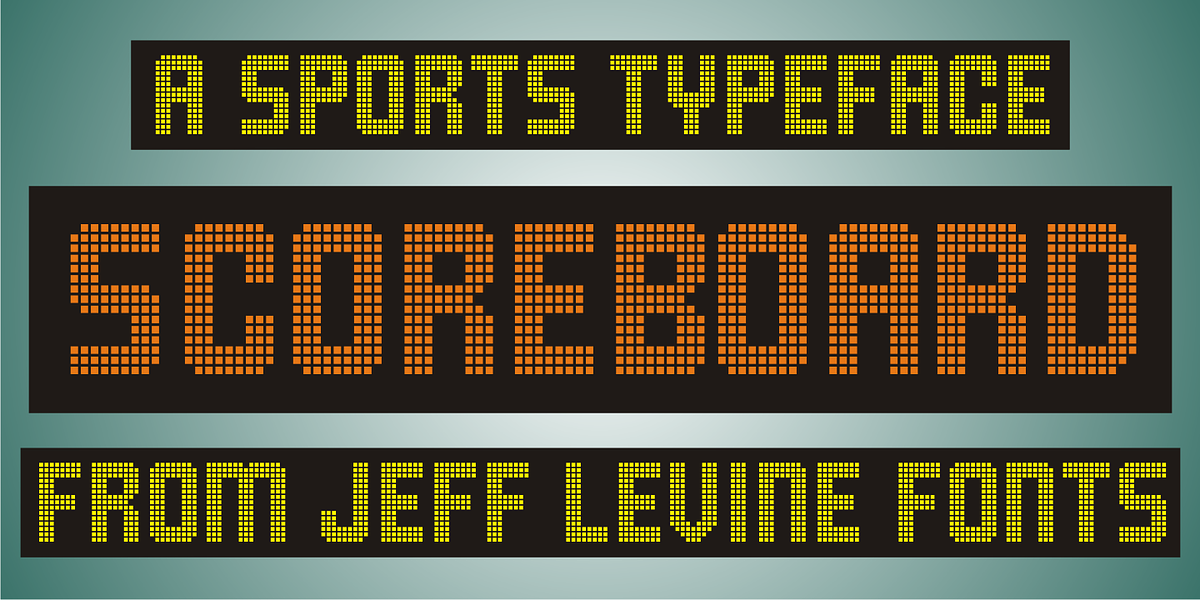 Scoreboard JNL, a Font by Jeff Levine Fonts