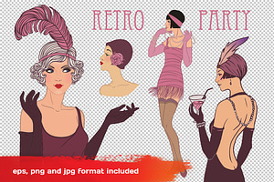 Art Deco Girls Illustrations Vol. 1