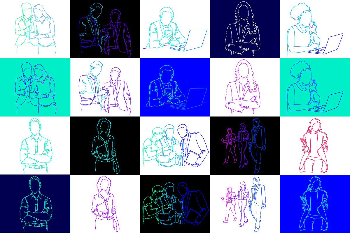 Business people single line drawings, a Person Illustration by ToonPlanet Vector Assets (Photo 2 of 12)