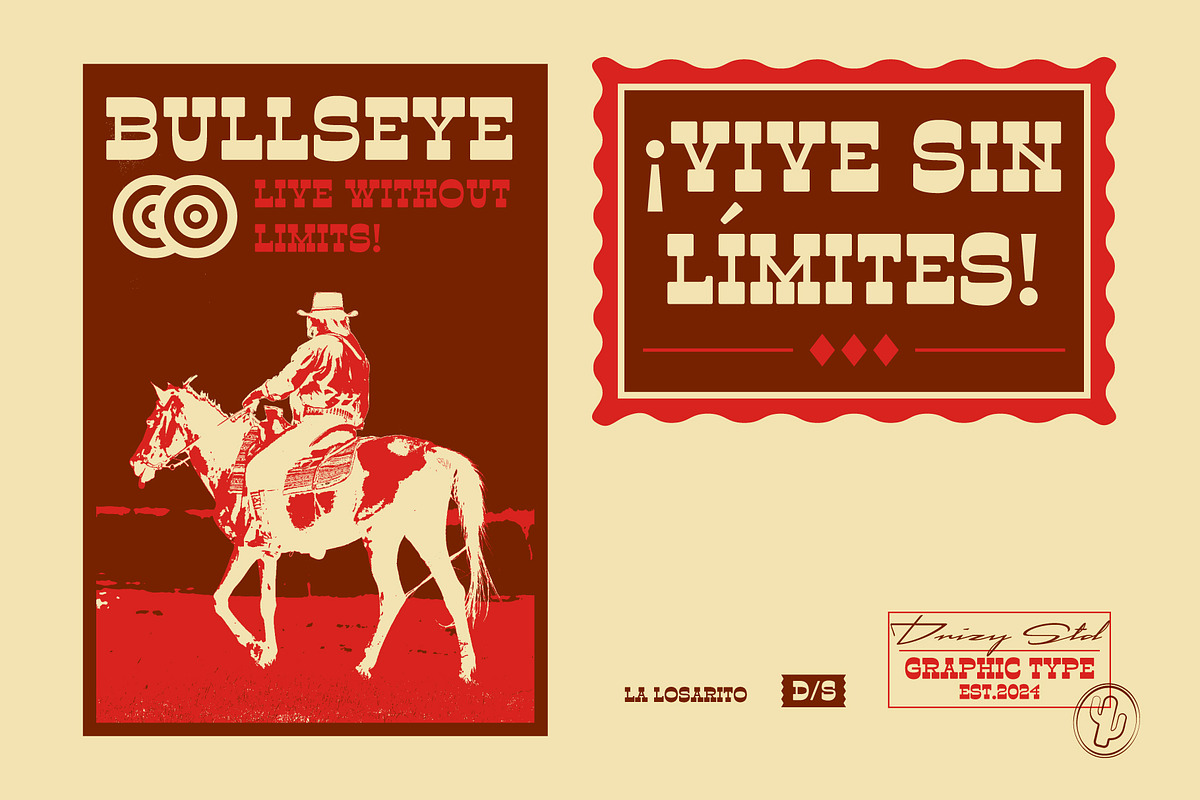 La Losarito – Reverse Contrast Weste, a Slab Serif Font by Drizy (Photo 7 of 10)