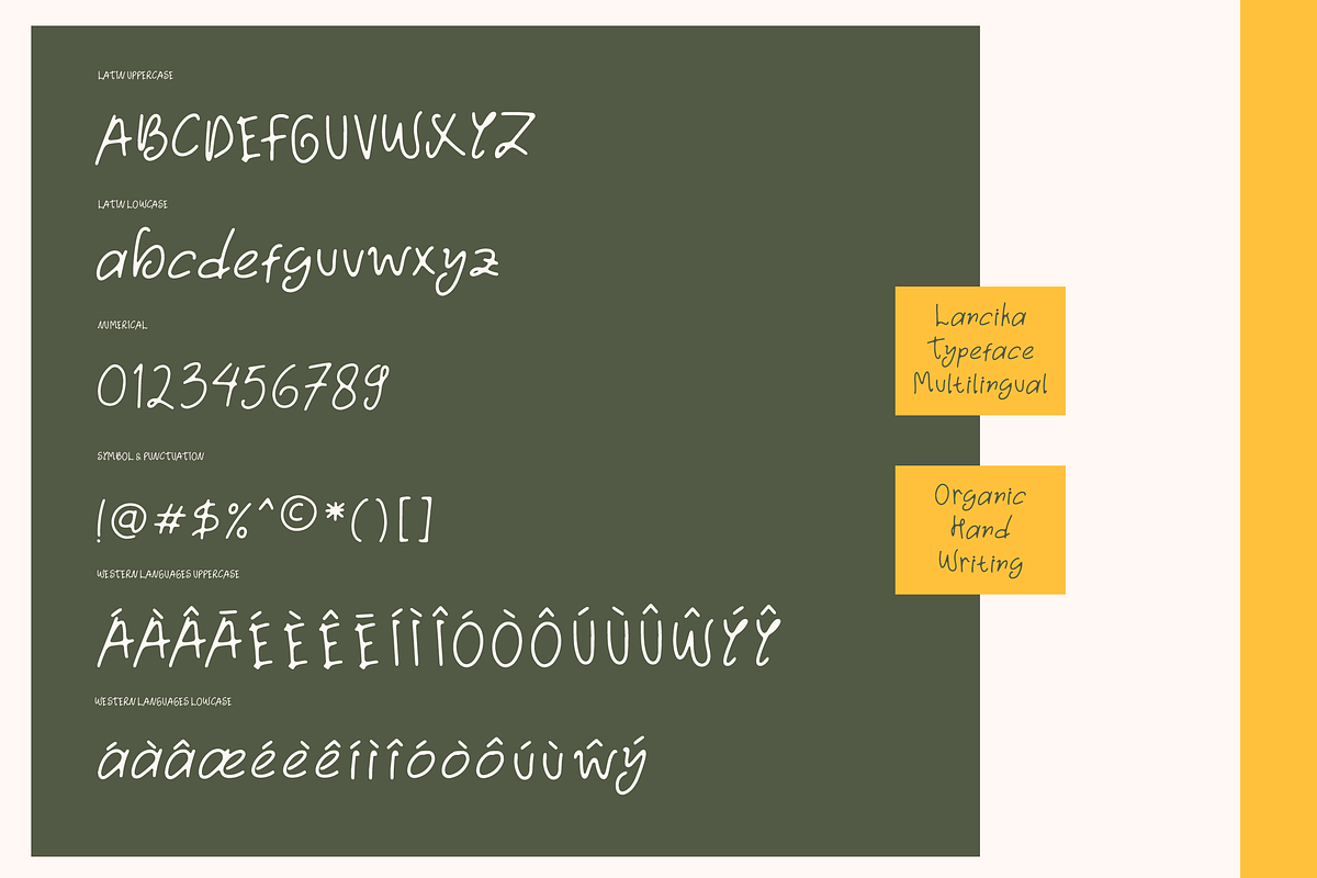 Lancika | Minimal Handwritten Font, a Handwritten Font by Illousa (Photo 3 of 7)