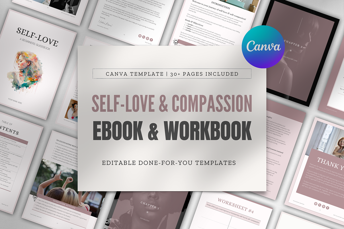 Self-Love eBook | Canva Template, a Marketing Template by Designs by Darowan (Photo 1 of 10)