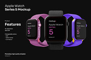 Apple Watch Series 5 Mockup, a Product Mockup by Mockup+ (Thumbnail 1 of 7)