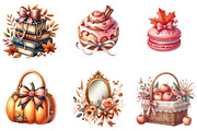 Cute Coquette Autumn Clipart, an Illustration by DreamArtGraphic (Thumbnail 3 of 7)
