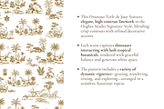 Dinosaur Illustrated Toile Pattern, a Background Graphic by Hughes Studio (Thumbnail 3 of 8)