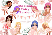 Magical Fairy Garden Clipart Set, an Education Illustration by HabitusDesigns (Thumbnail 1 of 6)
