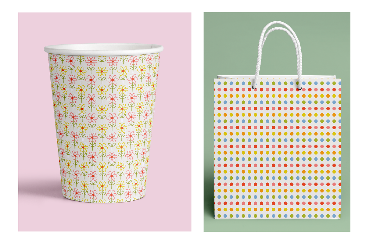 Seamless Floral Geometric Patterns preview 3