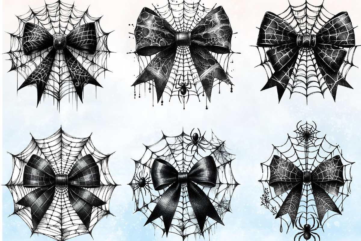 Halloween Spiderweb Black Clipart, a Seasonal Illustration by Rose Art (Photo 2 of 6)