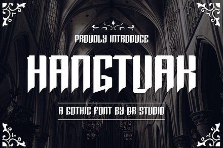 Hangtuak - Gothic & Blackletter Font, a Blackletter Font by QR Design Studio