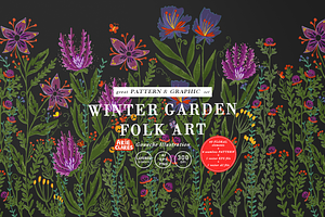 Winter Garden Folk Art