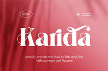 Karida || Bold Stylish Serif Font
