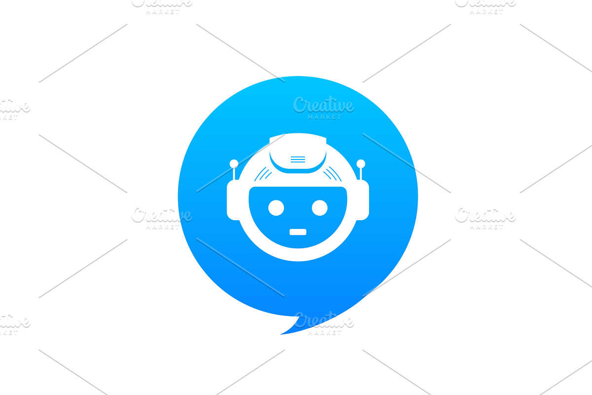Chatbot icon concept, chat bot or, an Illustration by UP-Studio