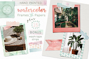 Watercolor Frames, Papers & Tape, an Object Graphic by patternpop studio (Thumbnail 1 of 8)